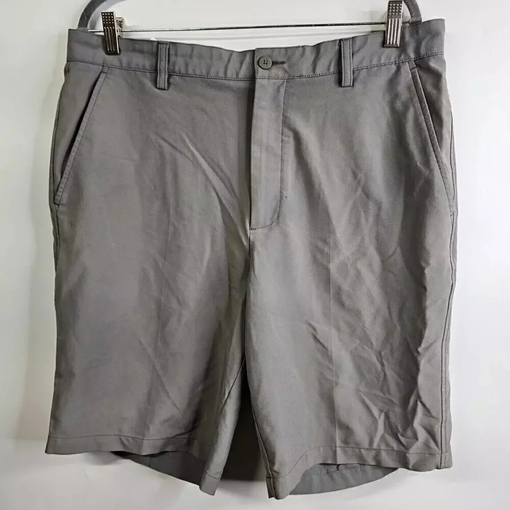 Footjoy Golf Shorts Men's 36 Gray FJ Athletic Stretch Performance Flat Front